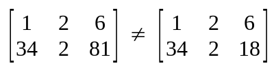 Metrices Equality